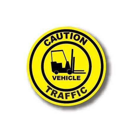 Ergomat 32in CIRCLE SIGNS - Caution Vehicle Traffic DSV-SIGN 1024 #0529 -UEN